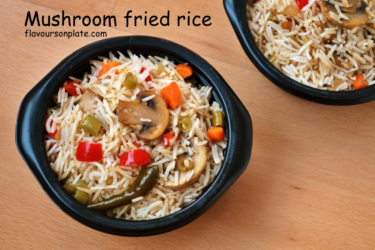 Mushroom Fried Rice Mushroom Pulao How To Make Mushroom Rice Recipe Flavours On Plate